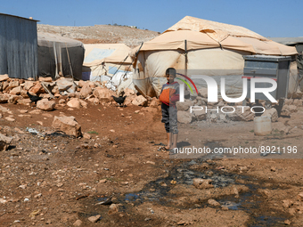 Several cases of cholera were recorded in northwestern Syria, where pictures show pools of contaminated water in front of tents for the disp...