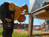 Several cases of cholera were recorded in northwestern Syria, where pictures show pools of contaminated water in front of tents for the disp...