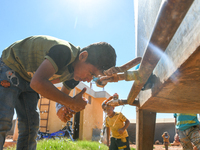 Several cases of cholera were recorded in northwestern Syria, where pictures show pools of contaminated water in front of tents for the disp...