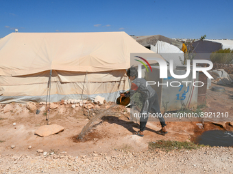 Several cases of cholera were recorded in northwestern Syria, where pictures show pools of contaminated water in front of tents for the disp...