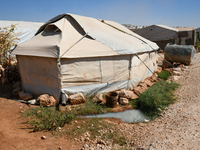 Several cases of cholera were recorded in northwestern Syria, where pictures show pools of contaminated water in front of tents for the disp...