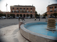 The fountain and sculptures in the monumental Piazza della Repubblica, formerly Piazza della Rivoluzione, built in a characteristic D-shape,...