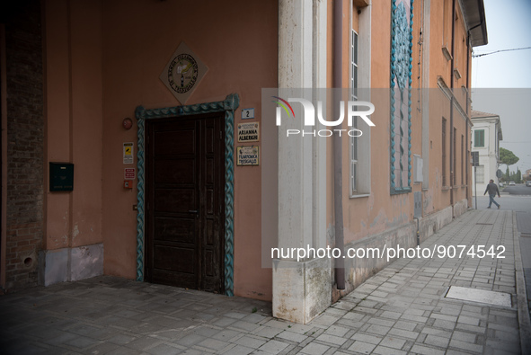 The building that houses the Tresigallo Music School, on Via Gramsci, near the monumental Piazza della Repubblica, formerly Piazza della Riv...