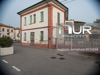 An old uninhabited building on the corner of Via del Lavoro and Viale Roma in Tresigallo, in the province of Ferrara, on 23 October 2022. (