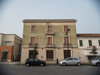 A typical 1930s-style building with closed windows faces the central Viale Roma in Tresigallo, in the province of Ferrara, on 23 October 202...