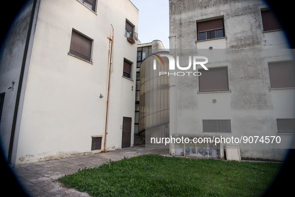 Original 1930s architecture and more recent buildings mingle along the central Viale Roma in Tresigallo, in the province of Ferrara, on 23 O...