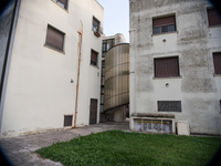 Original 1930s architecture and more recent buildings mingle along the central Viale Roma in Tresigallo, in the province of Ferrara, on 23 O...