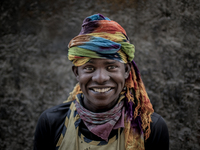 A waste picker at Dhapa west dumping ground, Kolkata, India. January 20, 2015.  *** Go to http://nurphoto.com/en/reportages/51754 to see mor...