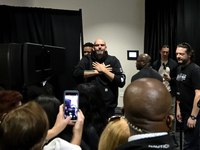 John Fetterman greets supporters at a rally at Temple University in North Philadelphia, PA, USA on October 29, 2022. Fetterman runs as the D...