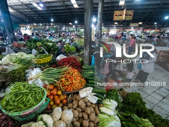 Residents' activities at Bandarjo Market, a traditional market in Ungaran, Central Java Province, Indonesia on October 28, 2022. Indonesian...