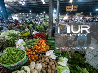 Residents' activities at Bandarjo Market, a traditional market in Ungaran, Central Java Province, Indonesia on October 28, 2022. Indonesian...