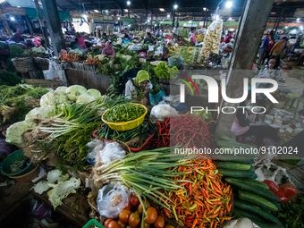 Residents' activities at Bandarjo Market, a traditional market in Ungaran, Central Java Province, Indonesia on October 28, 2022. Indonesian...