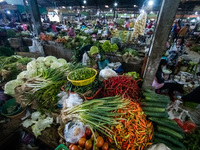 Residents' activities at Bandarjo Market, a traditional market in Ungaran, Central Java Province, Indonesia on October 28, 2022. Indonesian...