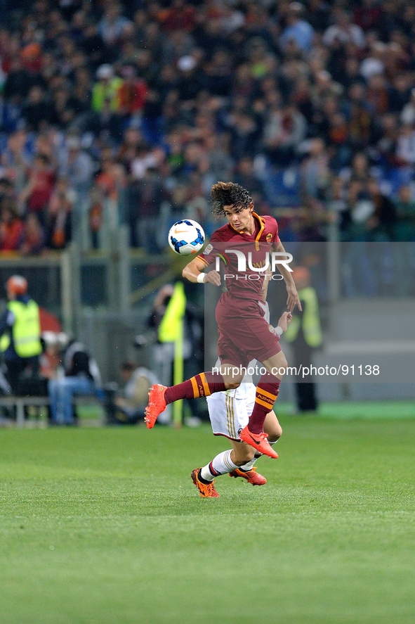 Rome, Italy - 25th Apr, 2014. Dodo'  during Football / Soccer Italian Serie A match between AS Roma and AC Milan at Stadio Olimpico in Rome,...