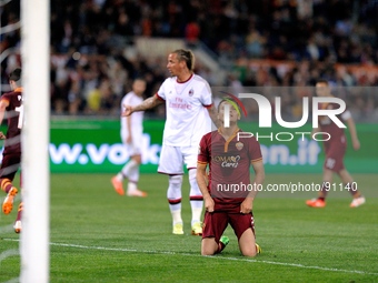 Rome, Italy - 25th Apr, 2014. Liajic during Football / Soccer Italian Serie A match between AS Roma and AC Milan at Stadio Olimpico in Rome,...
