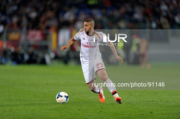 Rome, Italy - 25th Apr, 2014. Taarabt  during Football / Soccer Italian Serie A match between AS Roma and AC Milan at Stadio Olimpico in Rom...
