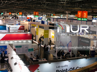 general view of the opening day of Medica 2022, a medical technology and health care exhibition in Duesseldorf, Germany on Nov 14, 2022 (