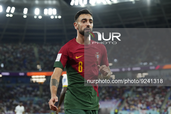 Bruno Fernandes Attacking Midfield of Portugal and Manchester United during the FIFA World Cup Qatar 2022 Group H match between Portugal and...