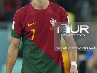 Cristiano Ronaldo Centre-Forward of Portugal celebrates after scoring his sides first goal during the FIFA World Cup Qatar 2022 Group H matc...