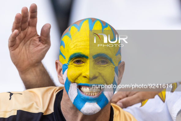 Uruguay fans during the World Cup match between Spain v Costa Rica, in Doha, Qatar, on November 23, 2022. 