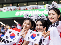 Korea fans during the World Cup match between Spain v Costa Rica, in Doha, Qatar, on November 23, 2022. (