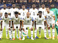 Ghana line up during the FIFA World Cup Qatar 2022 Group H match between Portugal and Ghana at Stadium 974 on November 24, 2022 in Doha, Qat...