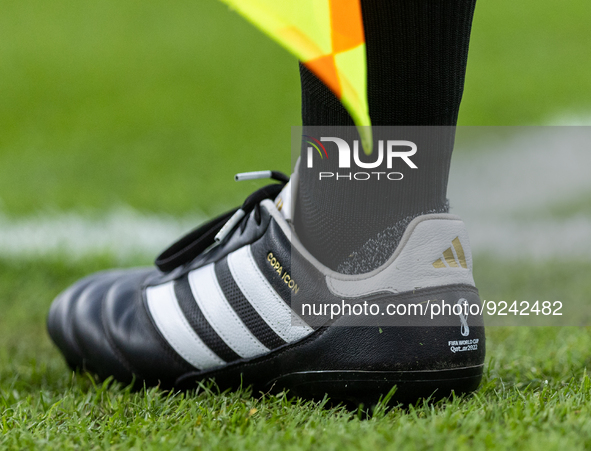 referee shoe during the World Cup match between Spain v Costa Rica, in Doha, Qatar, on November 23, 2022. 