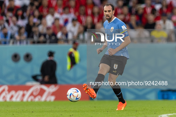 Diego Godin  during the World Cup match between Spain v Costa Rica, in Doha, Qatar, on November 23, 2022. 