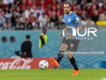 Diego Godin  during the World Cup match between Spain v Costa Rica, in Doha, Qatar, on November 23, 2022. (