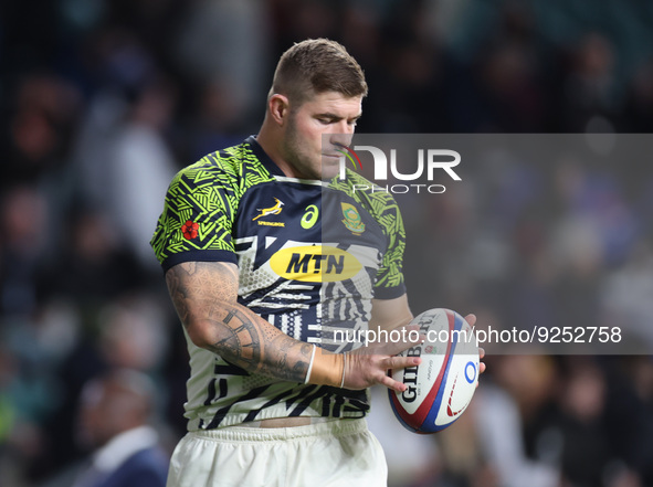  Malcolm Marx of South Africa during Autumn International Series match between England against South Africa at Twickenham stadium, London on...