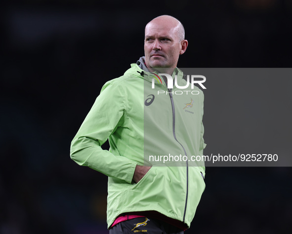  Jacques Nienaber Head Coach of South Africa during Autumn International Series match between England against South Africa at Twickenham sta...
