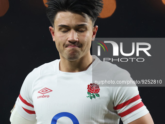 England's Marcus Smith  during Autumn International Series match between England against South Africa at Twickenham stadium, London on 26th...
