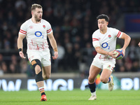 L-R England's Will Stuart and England's Marcus Smith during Autumn International Series match between England against South Africa at Twicke...