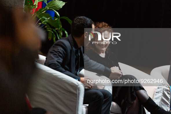 A ceremony awarding the Doctorate Honoris Causa to photographer Nan Goldin at Lusofona University in Porto, Portugal, on November 28, 2022. 