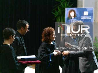 A ceremony awarding the Doctorate Honoris Causa to photographer Nan Goldin at Lusofona University in Porto, Portugal, on November 28, 2022....