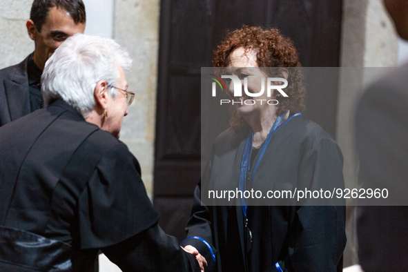 A ceremony awarding the Doctorate Honoris Causa to photographer Nan Goldin at Lusofona University in Porto, Portugal, on November 28, 2022. 