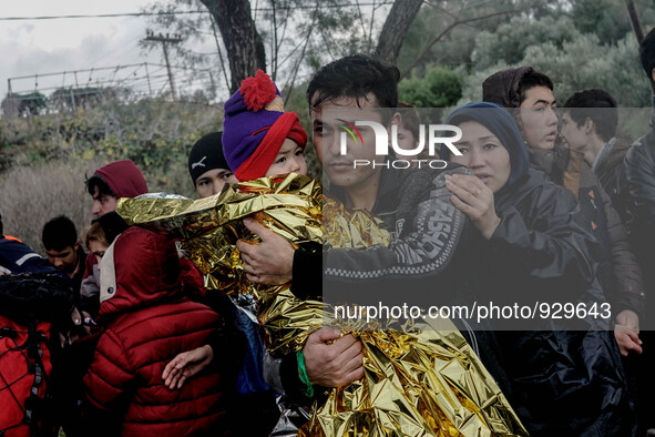 Migrants approach the coast of the northeastern Greek island of Lesbos on Thursday, Nov. 26, 2015. About 5,000 migrants are reaching Europe...