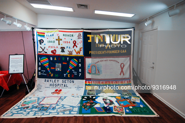 A section of the AIDS Memorial quilt was on display for the introduction of the New PATHS Program and Philadelphia's new HIV/STI testing and...