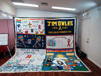 A section of the AIDS Memorial quilt was on display for the introduction of the New PATHS Program and Philadelphia's new HIV/STI testing and...