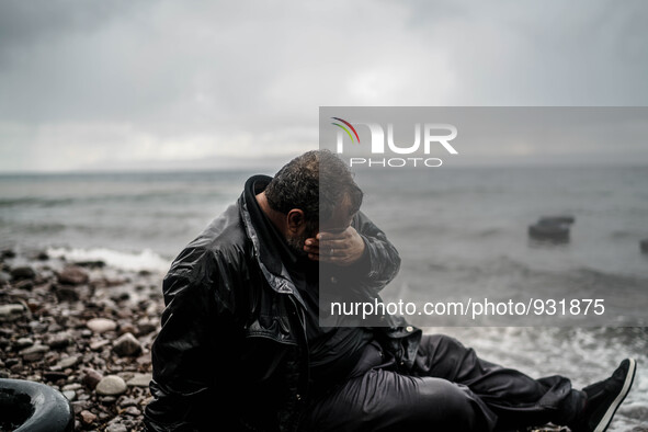  Migrants approach the coast of the northeastern Greek island of Lesbos on Thursday, Nov. 28, 2015. About 5,000 migrants are reaching Europe...