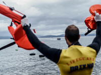  Migrants approach the coast of the northeastern Greek island of Lesbos on Thursday, Nov. 28, 2015. About 5,000 migrants are reaching Europe...