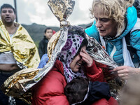  Migrants approach the coast of the northeastern Greek island of Lesbos on Thursday, Nov. 28, 2015. About 5,000 migrants are reaching Europe...