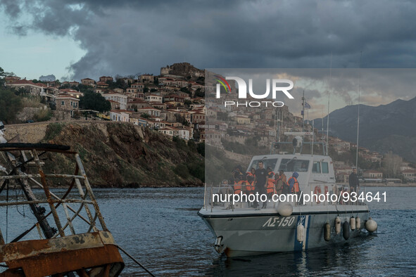  Migrants approach the coast of the northeastern Greek island of Lesbos on Thursday, Nov. 29, 2015. About 5,000 migrants are reaching Europe...