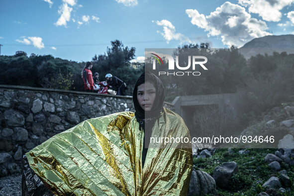  Migrants approach the coast of the northeastern Greek island of Lesbos on Thursday, Nov. 29, 2015. About 5,000 migrants are reaching Europe...