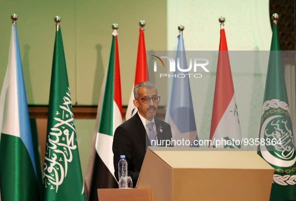 Director General of the Arab Association for Education, Culture and Science, Mohamed Ould Amar, at the opening of the Third Conference of Mi...