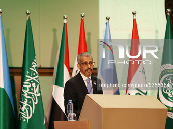 Director General of the Arab Association for Education, Culture and Science, Mohamed Ould Amar, at the opening of the Third Conference of Mi...