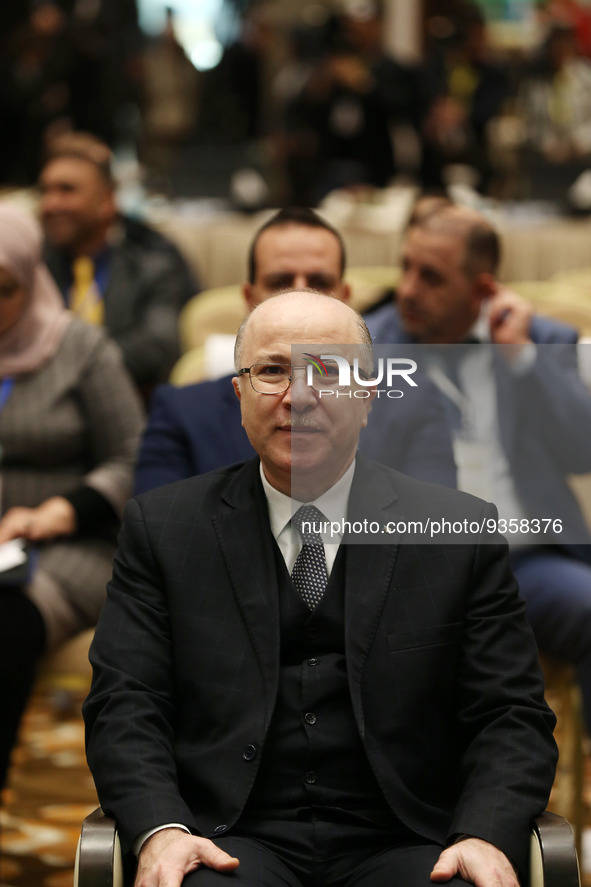 Algerian Prime Minister Aymen Ben Abdelrahman, during the opening of the Third Conference of Ministers of Leaders Responsible for Technical...