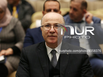 Algerian Prime Minister Aymen Ben Abdelrahman, during the opening of the Third Conference of Ministers of Leaders Responsible for Technical...