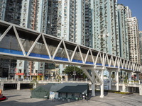 A General view showing a Covid-19 Community clinic under a bridge on December 29, 2022 in Macau, China. (