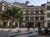 A General view showing Senado Square on December 29, 2022 in Macau, China. (